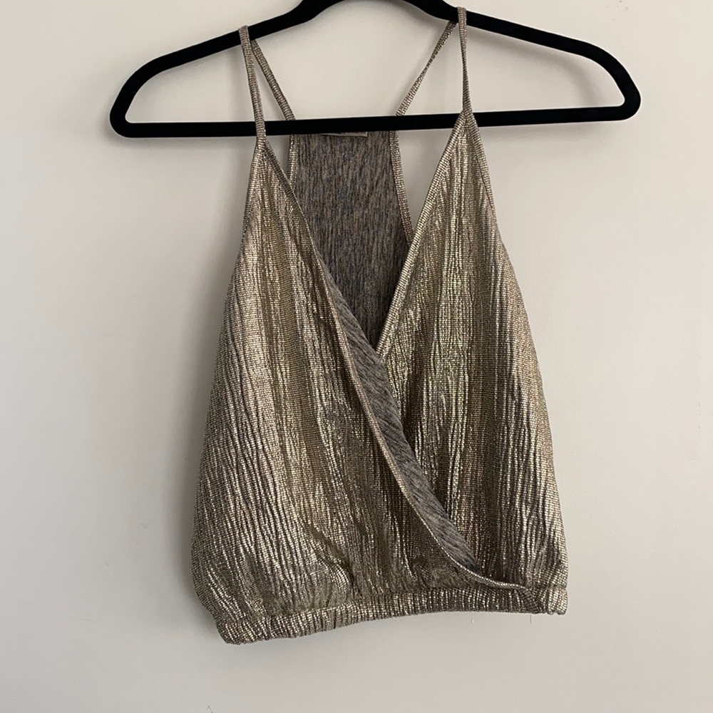 Zara Gold Crop Top